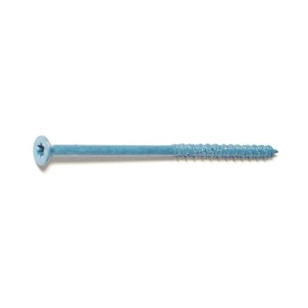 Torquemaster Masonry Screw, 3/16" Dia., Flat, 4 in L, Steel Blue Ruspert, 100 PK 54245